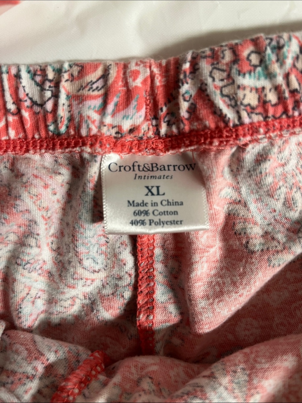 Croft & Barrow Coral Short Sleeve pajama set - Picture 4 of 4